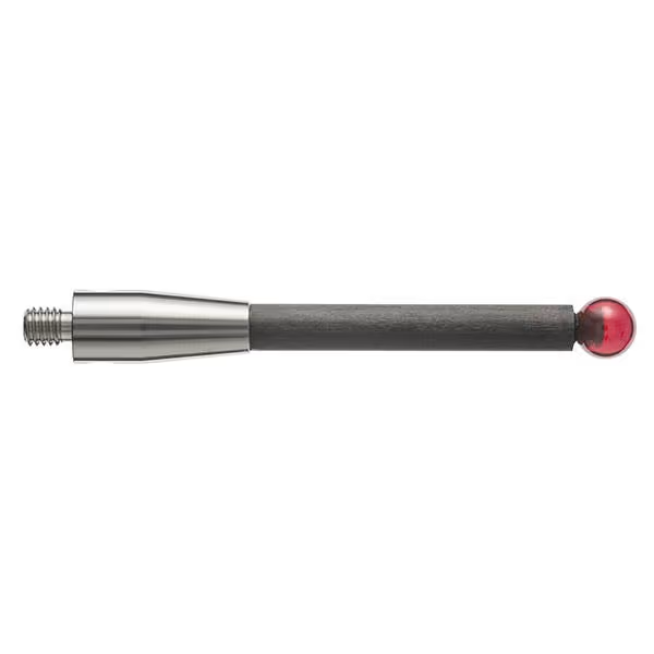 Renishaw A-5003-7306 &ndash; M4 6 mm ruby ball stylus met carbon fibre steel, L 50 mm, EWL 38,5 mm